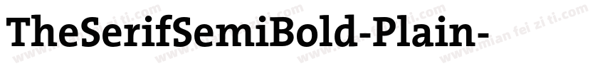 TheSerifSemiBold-Plain字体转换