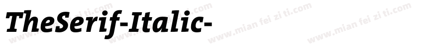 TheSerif-Italic字体转换