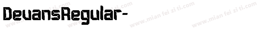 DevansRegular字体转换