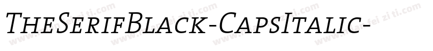 TheSerifBlack-CapsItalic字体转换