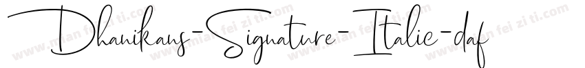 Dhanikans-Signature-Italic-dafont-2字体转换