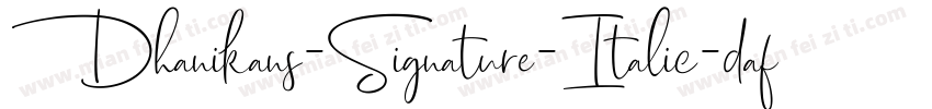Dhanikans-Signature-Italic-dafont-2字体转换