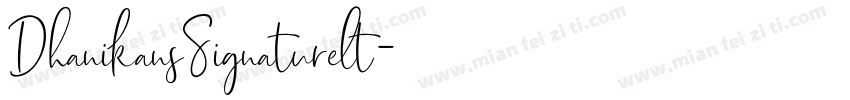DhanikansSignaturelt字体转换