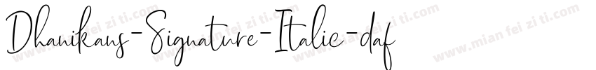 Dhanikans-Signature-Italic-dafont-2字体转换
