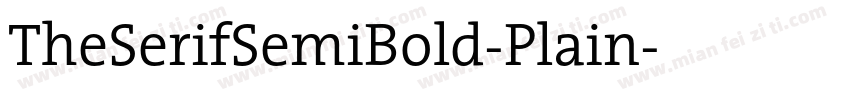 TheSerifSemiBold-Plain字体转换