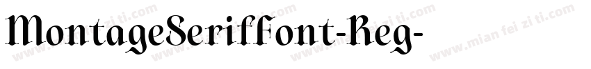 MontageSerifFont-Reg字体转换