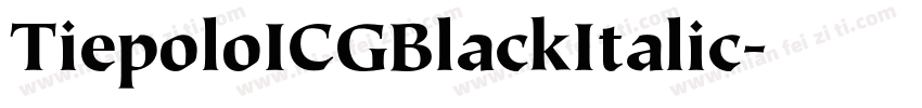 TiepoloICGBlackItalic字体转换