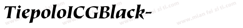 TiepoloICGBlack字体转换