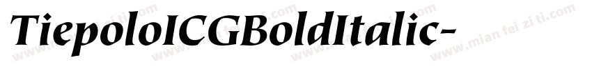 TiepoloICGBoldItalic字体转换