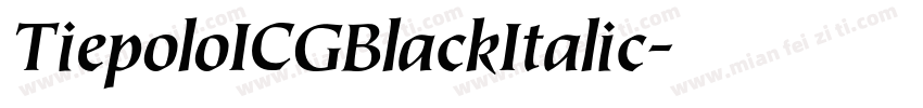 TiepoloICGBlackItalic字体转换