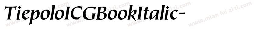 TiepoloICGBookItalic字体转换