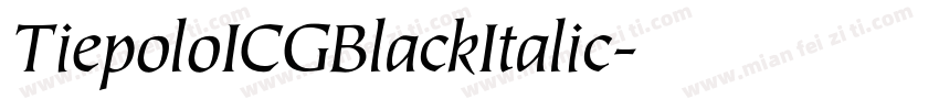 TiepoloICGBlackItalic字体转换