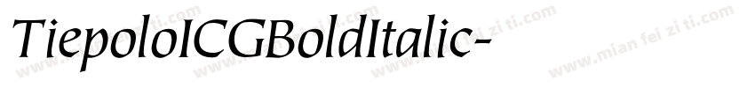 TiepoloICGBoldItalic字体转换