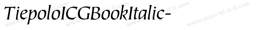 TiepoloICGBookItalic字体转换