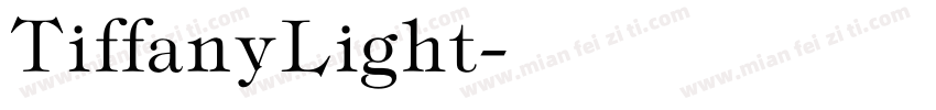 TiffanyLight字体转换