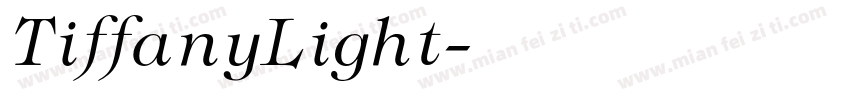 TiffanyLight字体转换