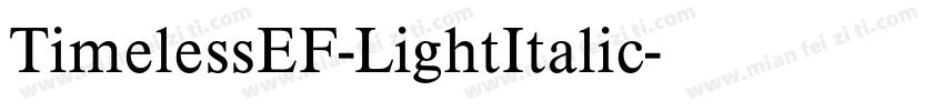 TimelessEF-LightItalic字体转换