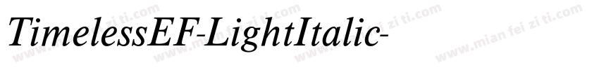 TimelessEF-LightItalic字体转换