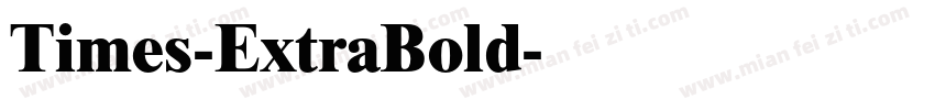 Times-ExtraBold字体转换