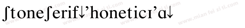 StoneSerif-PhoneticIPA字体转换