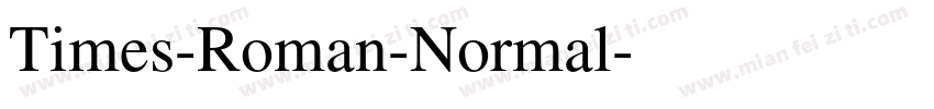 Times-Roman-Normal字体转换