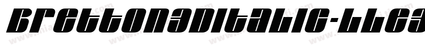 Bretton3DItalic-LlE3字体转换
