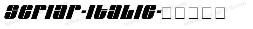 Seriar-Italic字体转换