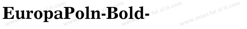 EuropaPoln-Bold字体转换