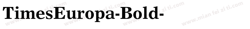 TimesEuropa-Bold字体转换