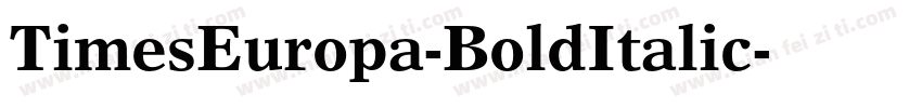 TimesEuropa-BoldItalic字体转换