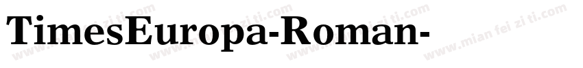 TimesEuropa-Roman字体转换