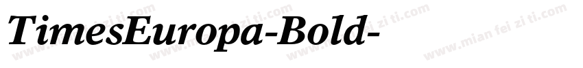TimesEuropa-Bold字体转换