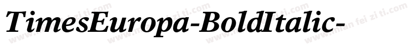 TimesEuropa-BoldItalic字体转换