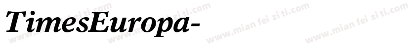 TimesEuropa字体转换