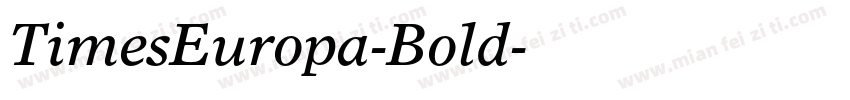 TimesEuropa-Bold字体转换