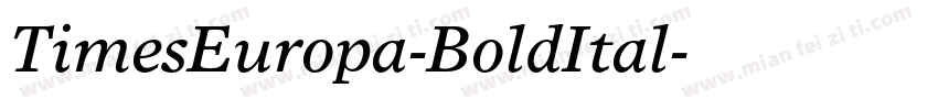 TimesEuropa-BoldItal字体转换