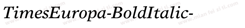 TimesEuropa-BoldItalic字体转换
