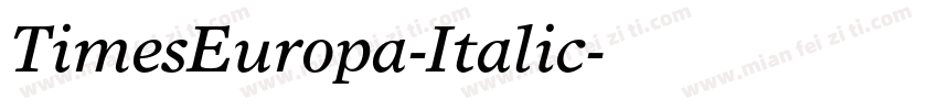 TimesEuropa-Italic字体转换