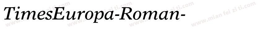 TimesEuropa-Roman字体转换