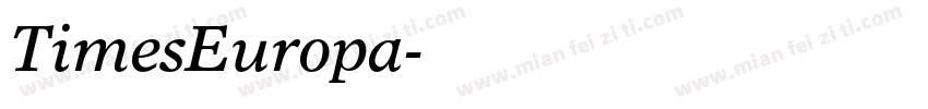 TimesEuropa字体转换