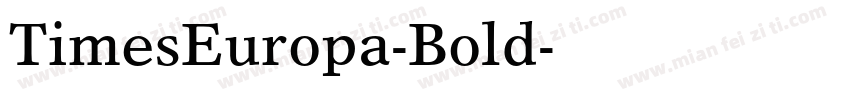 TimesEuropa-Bold字体转换