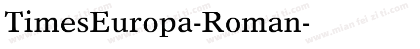 TimesEuropa-Roman字体转换