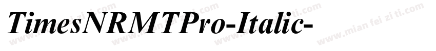 TimesNRMTPro-Italic字体转换