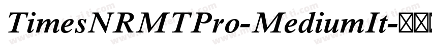 TimesNRMTPro-MediumIt字体转换