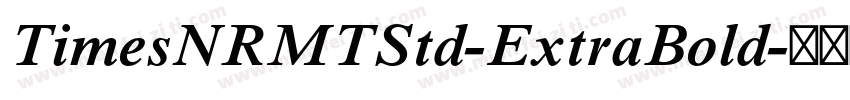 TimesNRMTStd-ExtraBold字体转换
