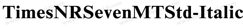 TimesNRSevenMTStd-Italic字体转换