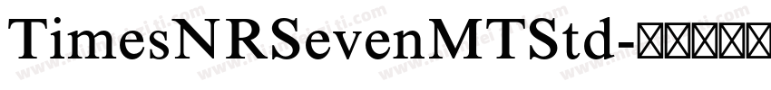 TimesNRSevenMTStd字体转换