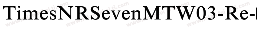 TimesNRSevenMTW03-Re字体转换