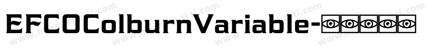 EFCOColburnVariable字体转换