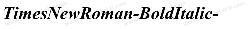 TimesNewRoman-BoldItalic字体转换
